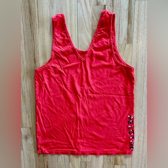 Women’s Peloton Red Flow Versatile V-Neck Tank Top Shirt, Gym Yoga Cycling Small - Picture 5 of 7